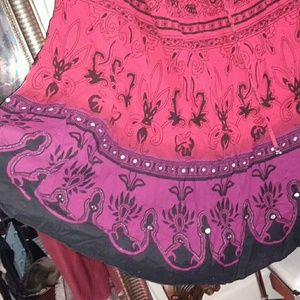 Vivid berry colored Gypsy skirt